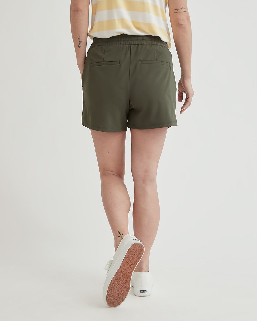 4-Way Stretch Short with Drawstring - Thyme Maternity