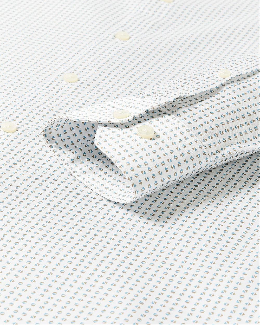 Tailored-Fit Dress Shirt with Micro Geo Print