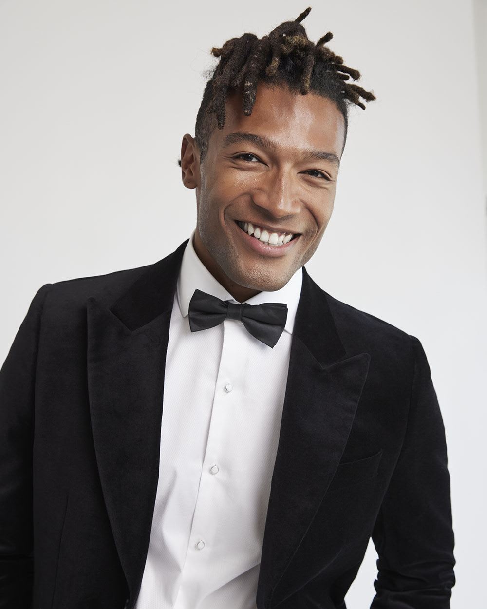 Tailored-Fit Velvet Suit Blazer