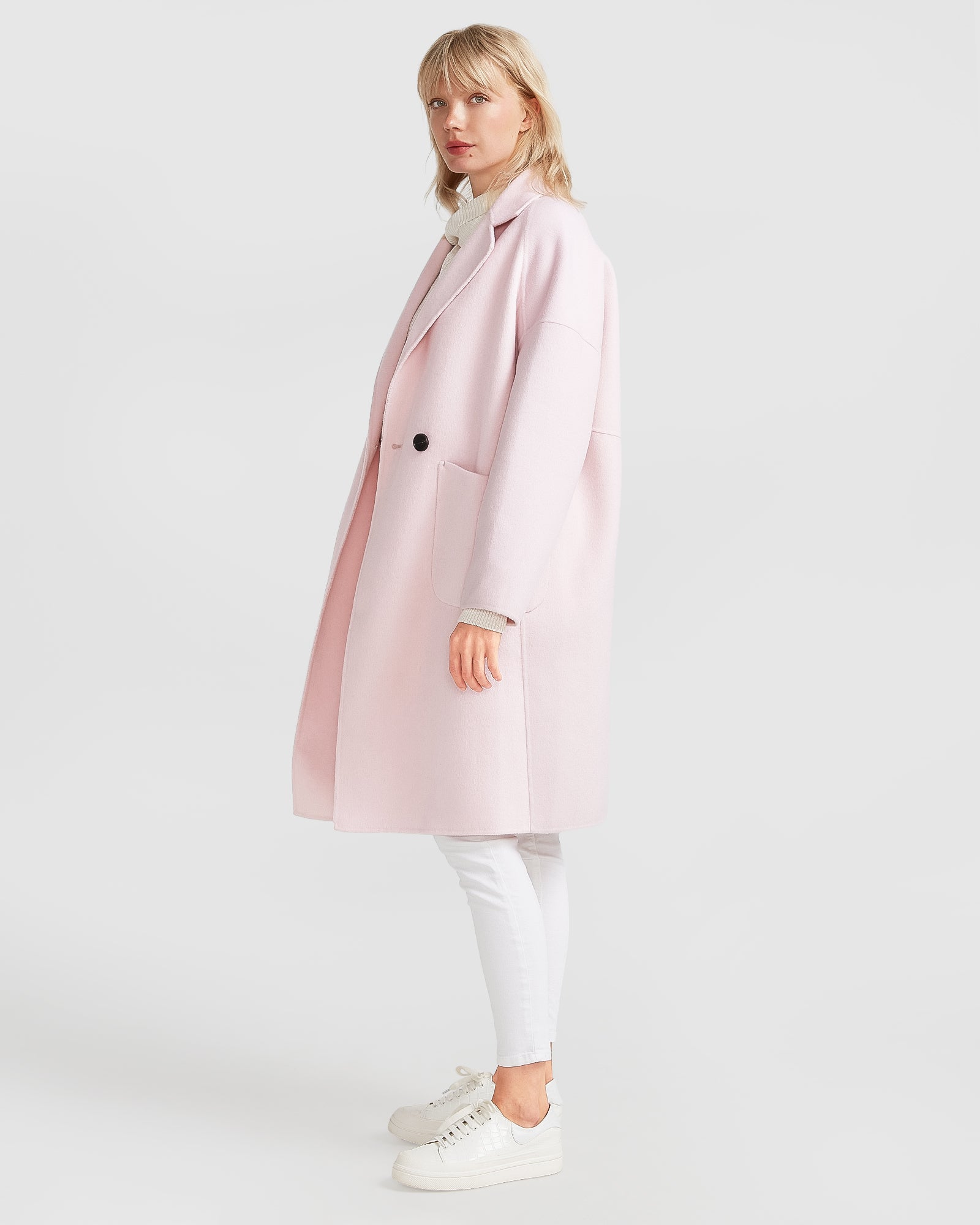 Belle & Bloom Publisher Double Breasted Wool Blend Coat
