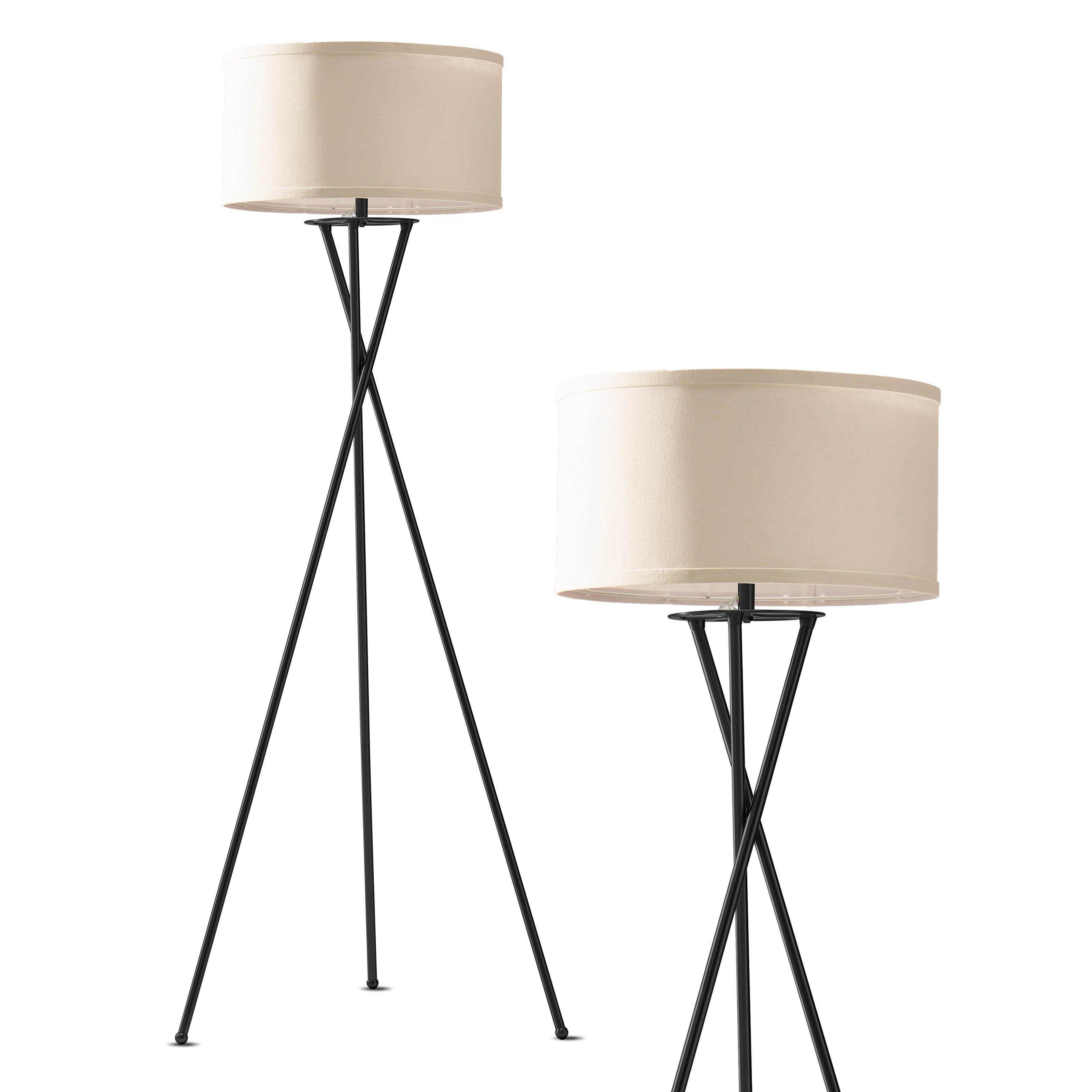 Jaxon Led Tripod Floor Lamp With Drum Shade