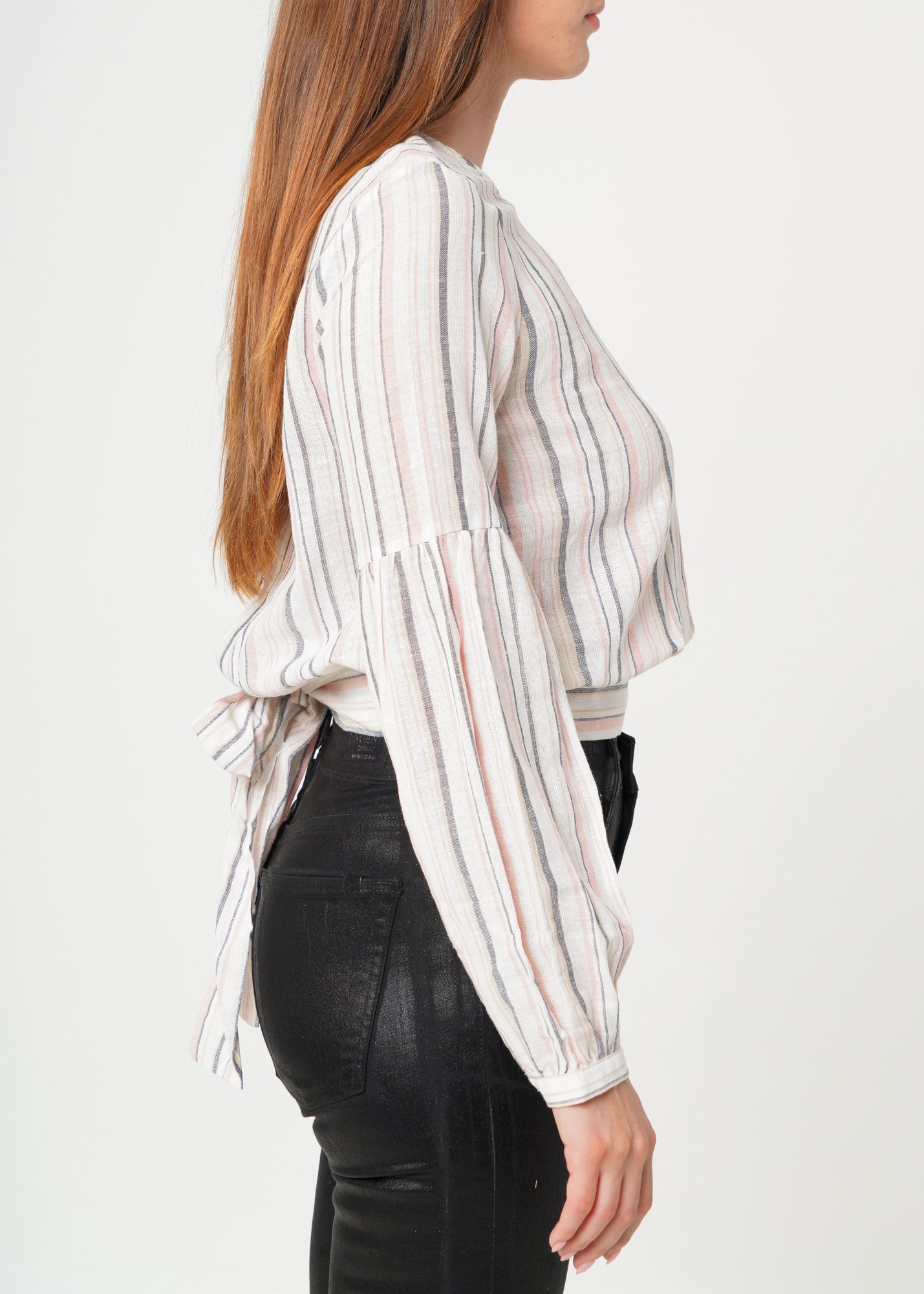 Nurode Tie Back Long Sleeve Top