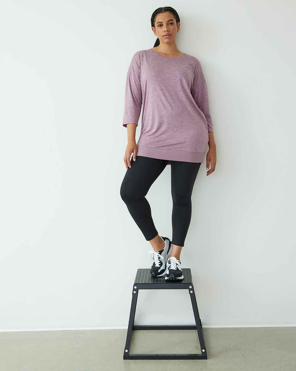 Long-Sleeve Crew-Neck Tunic, Dry Lux Hyba