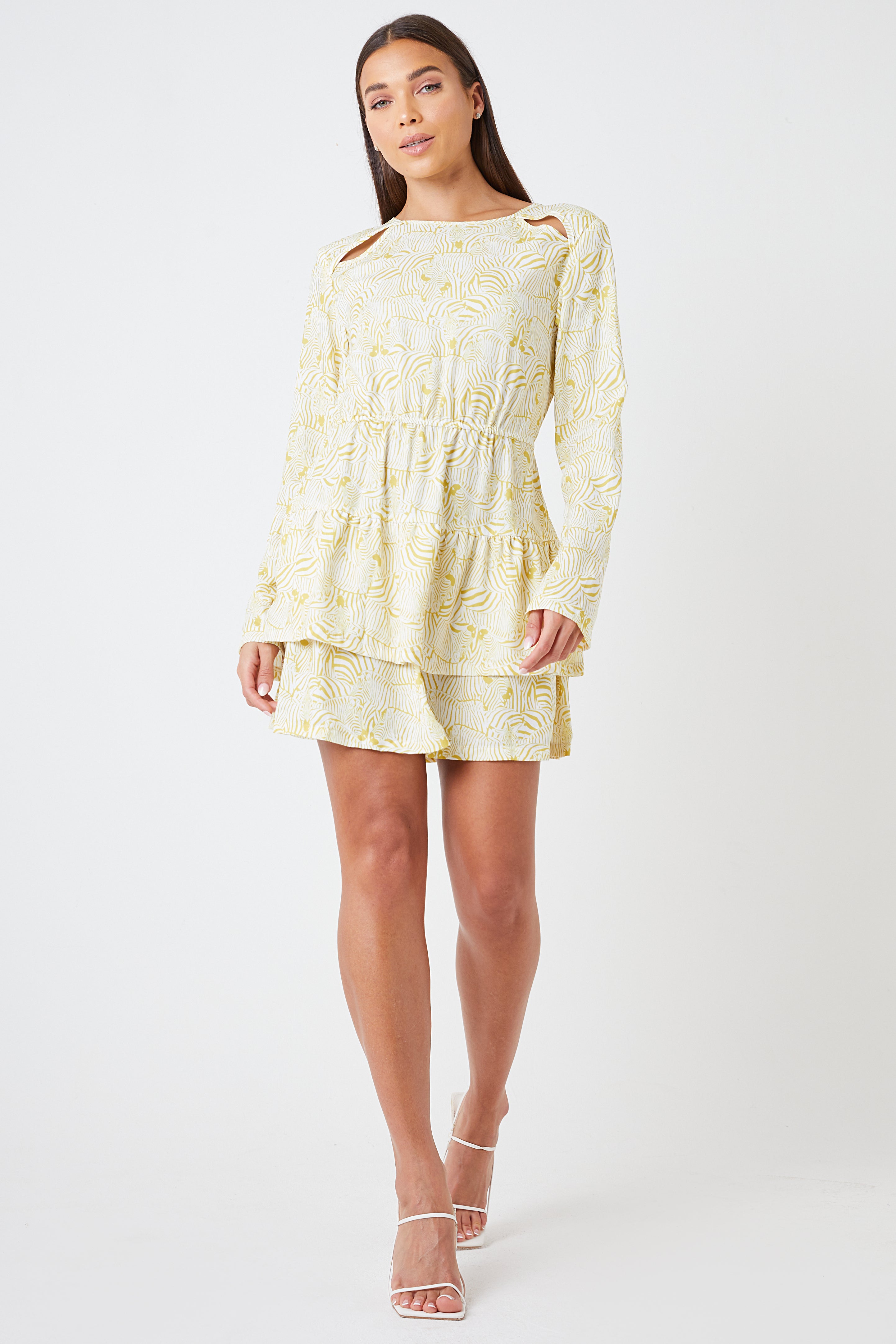 Cut Out Mini Shoulder Dress