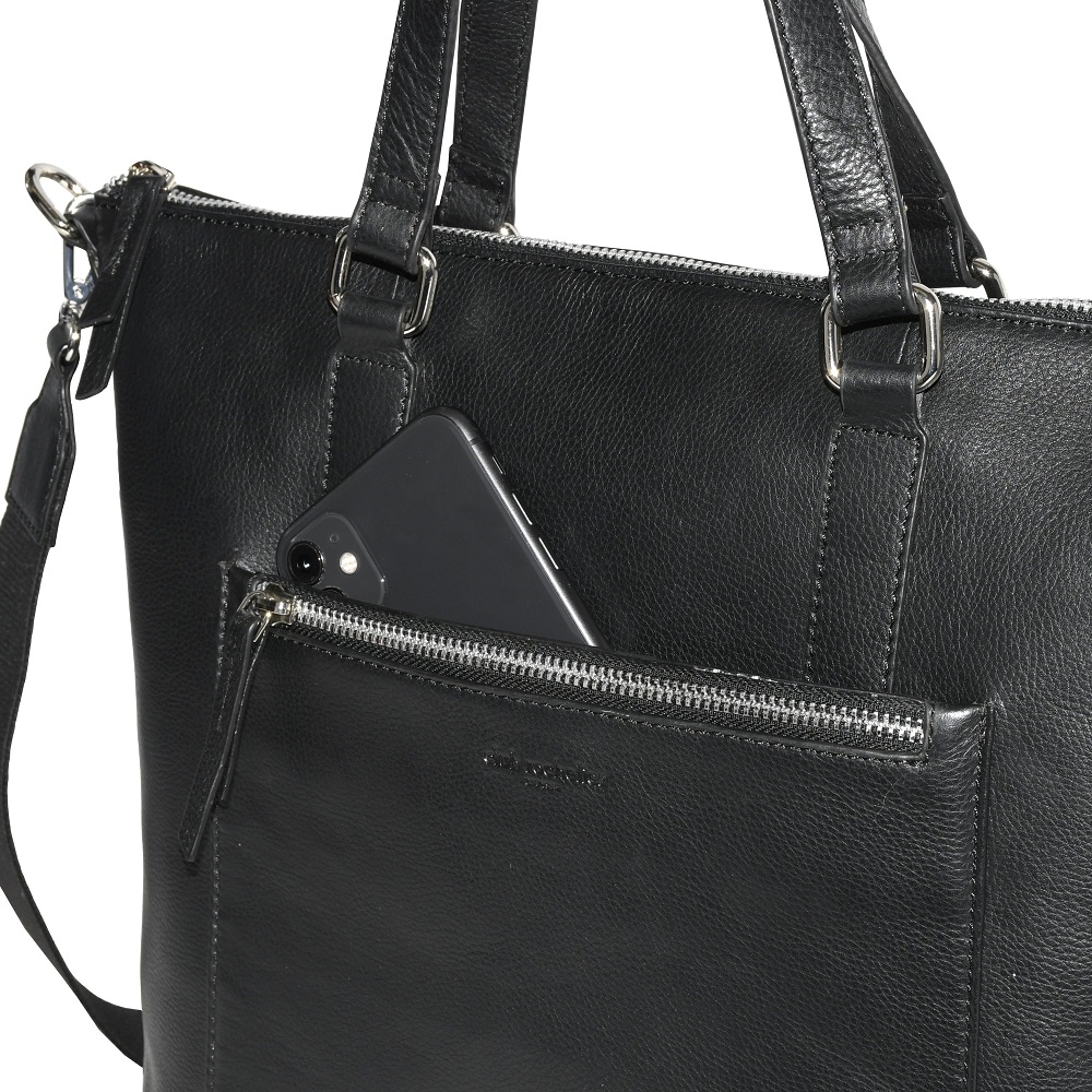 Club Rochelier Large Leather Crossbody Business Tote