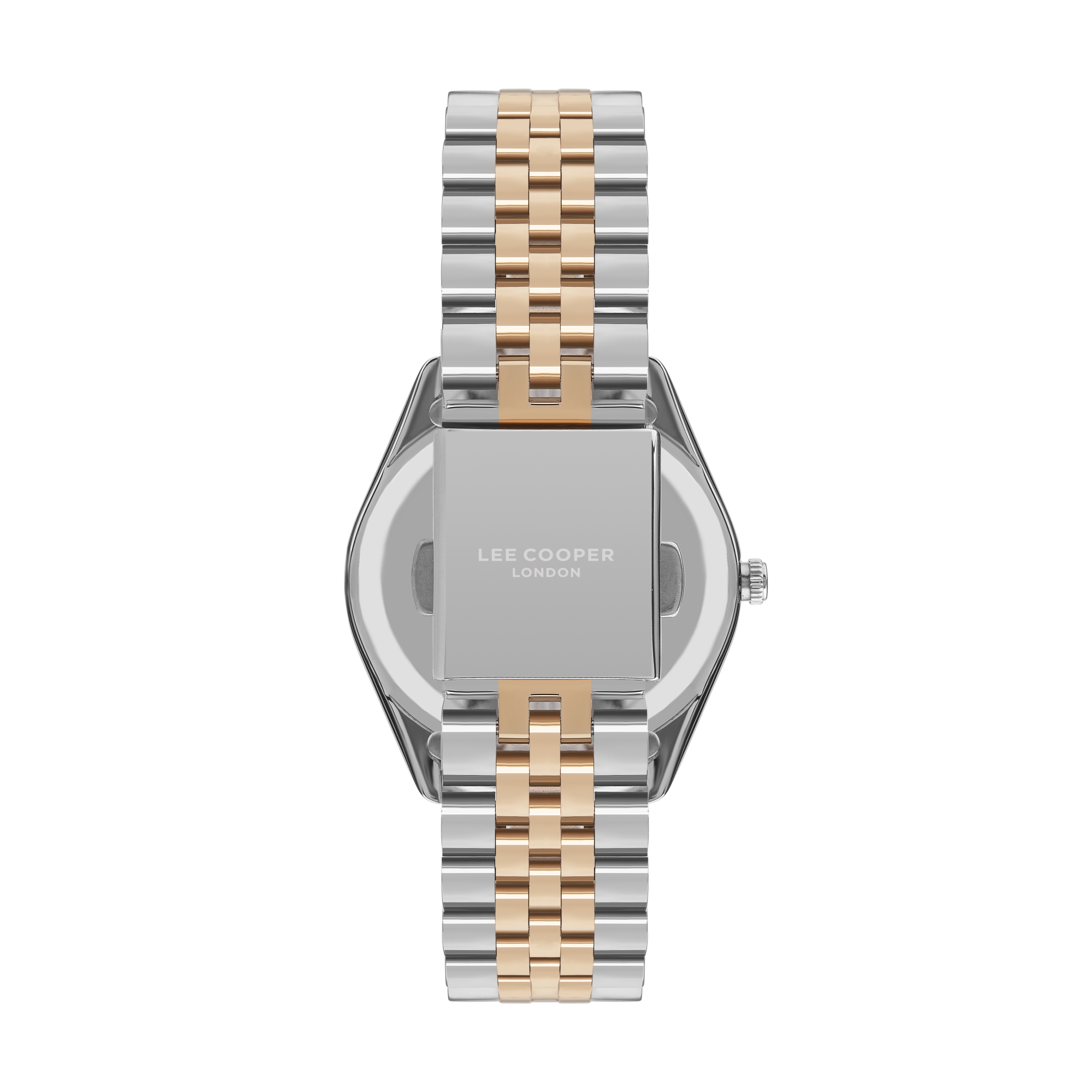 LEE COOPER-Men's Silver 41mm watch w/White Dial