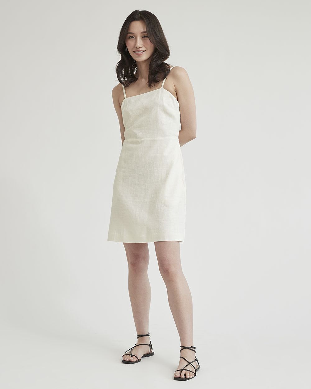 Mini Fitted Linen Dress