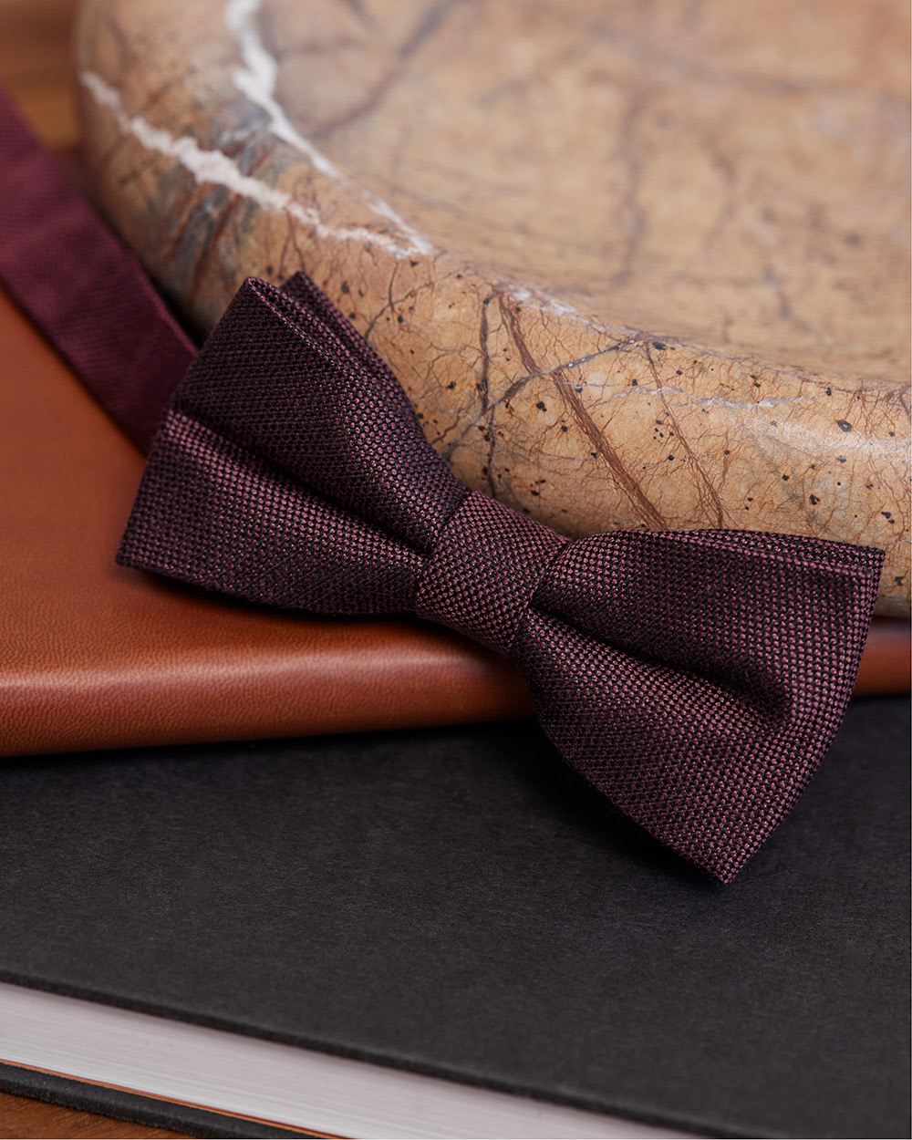 Solid Flannel Bow Tie