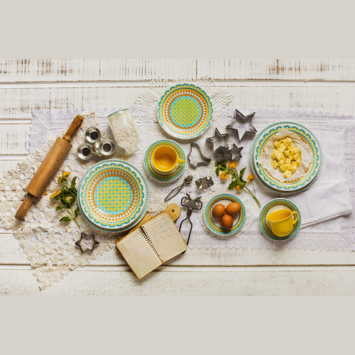 Oxford Floreal Bilro 20 Pieces Dinnerware Set Service for 4