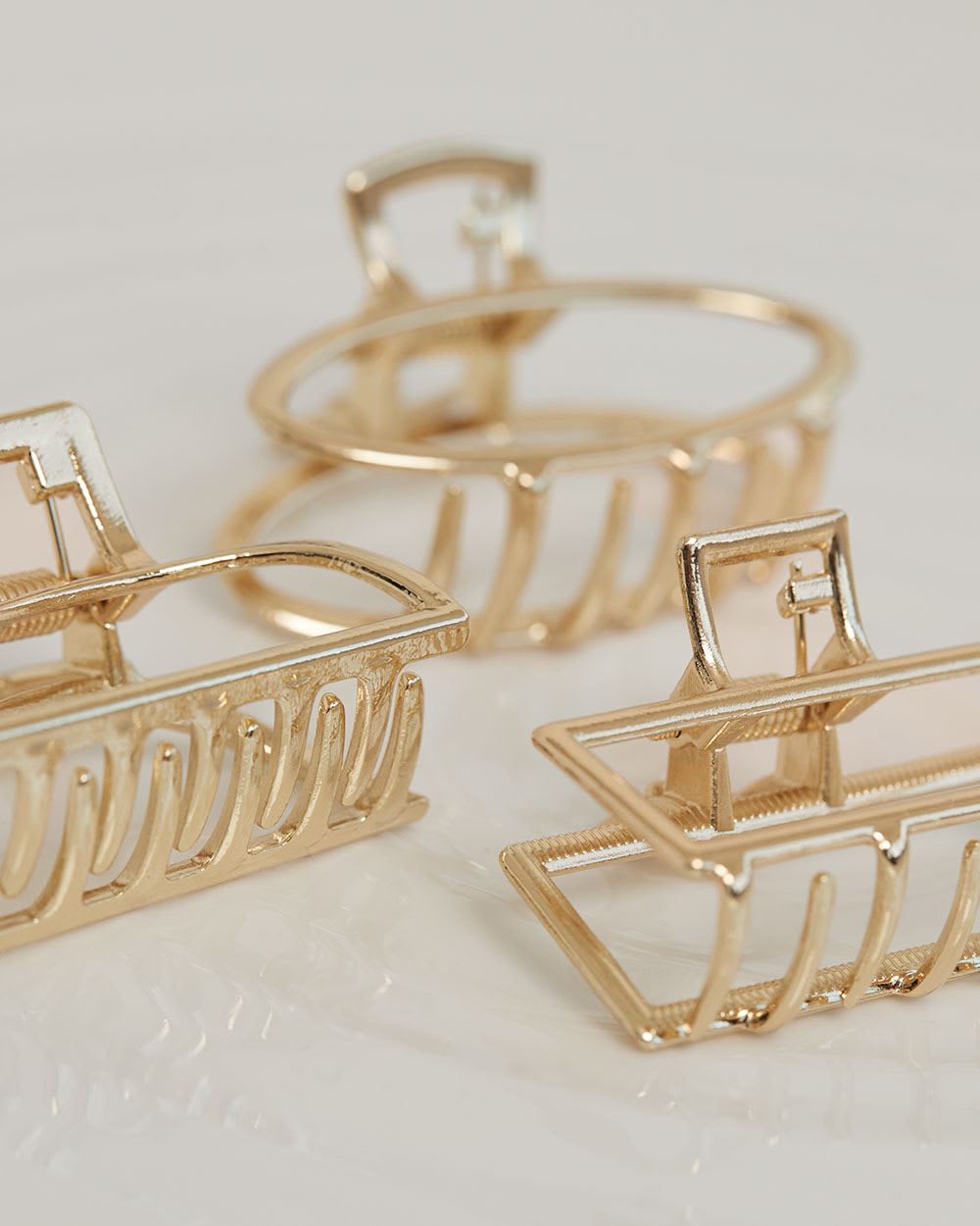 Small Metal Hair Grippers, Set of 3