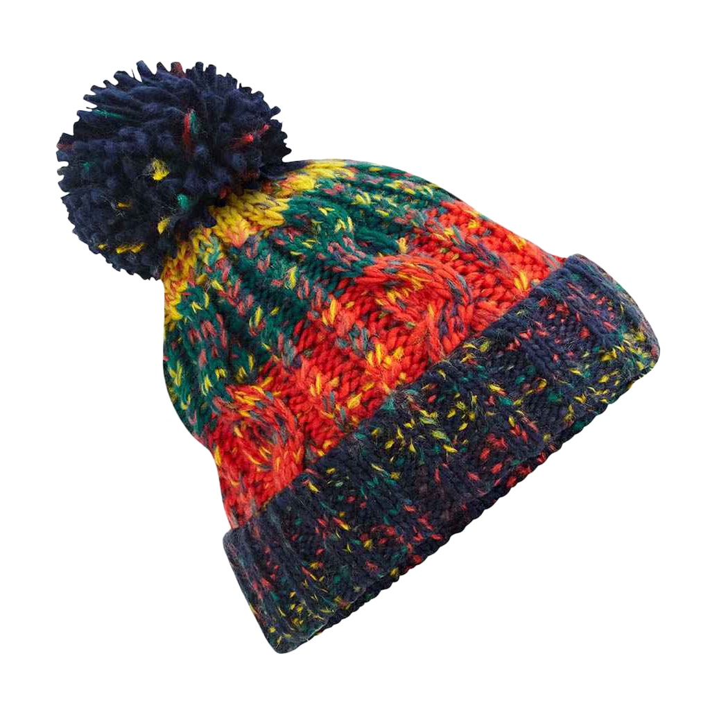 Beechfield - Unisex Adult Corkscrew Pom Pom Beanie