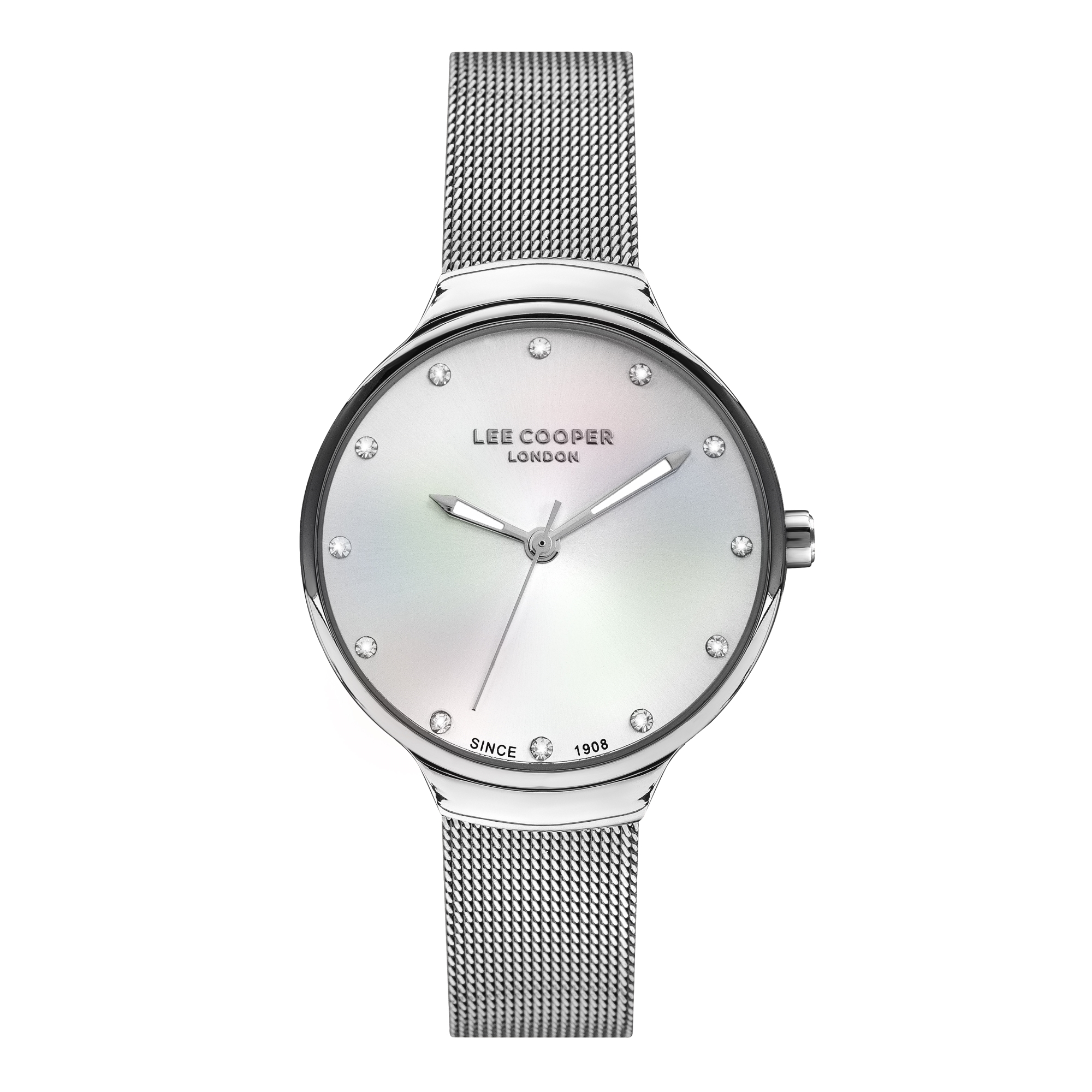 LEE COOPER-Women's Silver 33mm watch w/White Dial