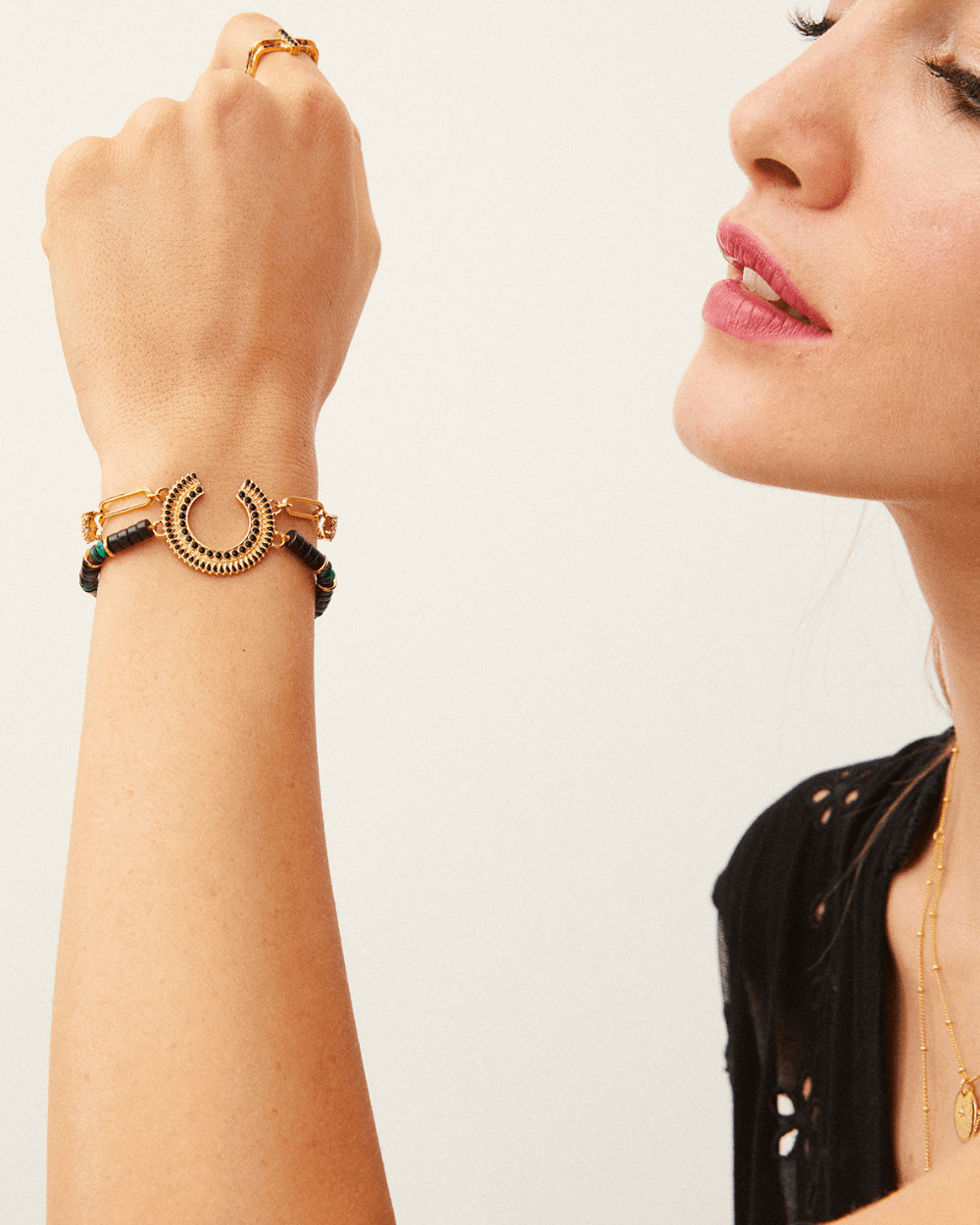 KID Mini Hipanema Black Cuff Bracelet