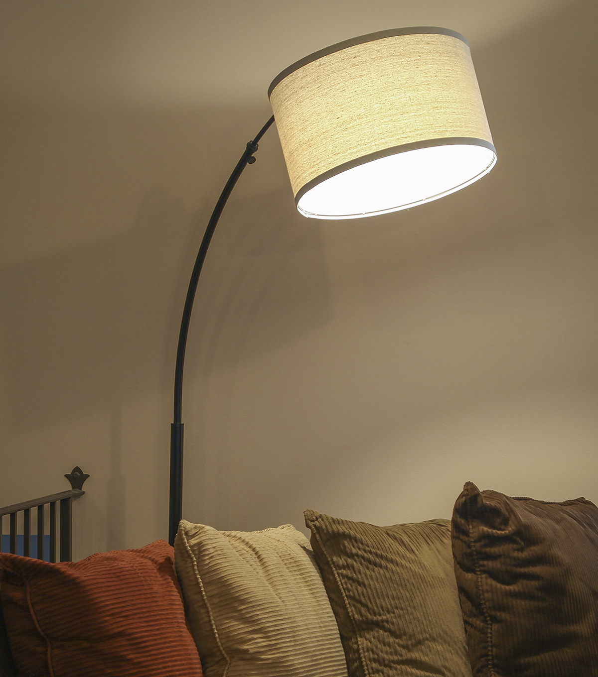 Logan Led Arc Floor Lamp With Marble Base