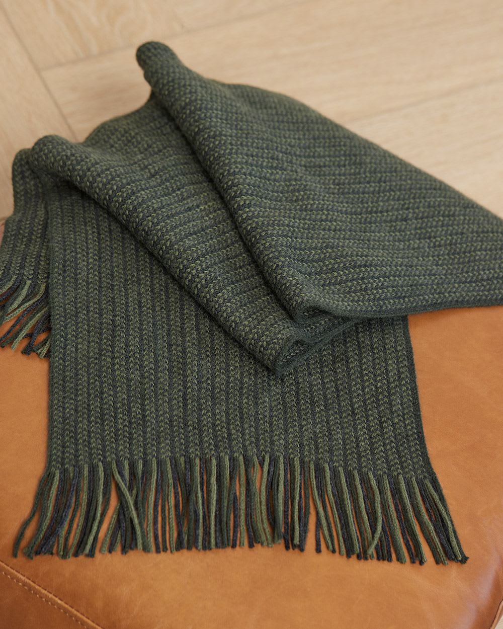 Striped Scarf with Fringes