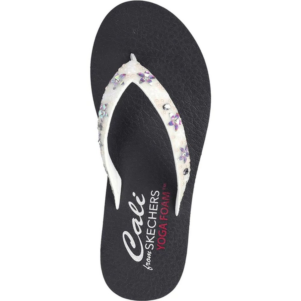 Skechers - Womens/Ladies Meditation - Dancing Daisy Flip Flops