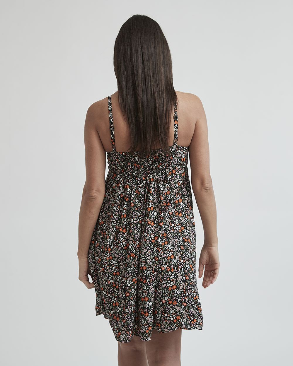 Silky Crepe Twist Front Sleeveless Dress - Thyme Maternity