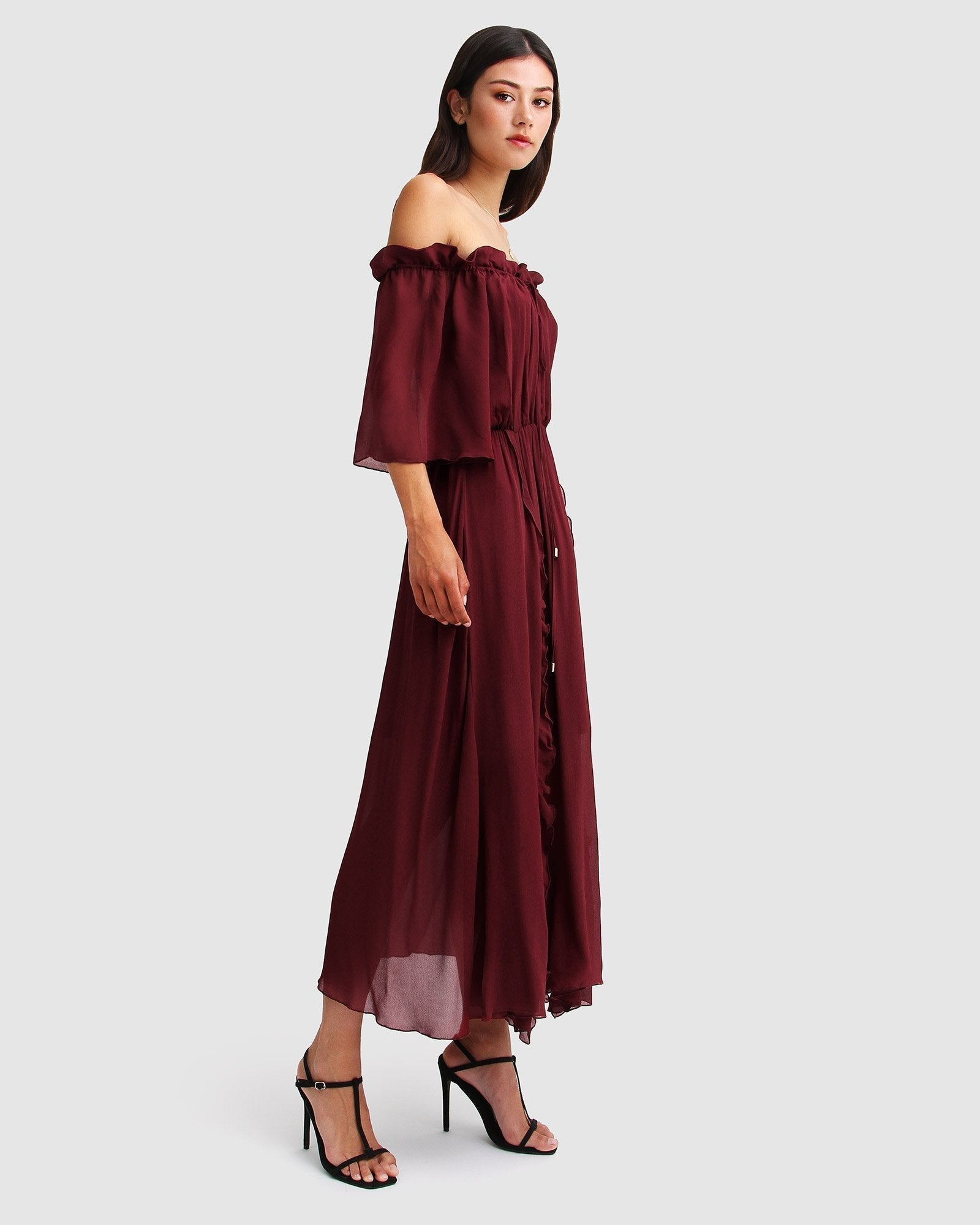 Belle & Bloom Amour Amour Ruffled Midi Dress