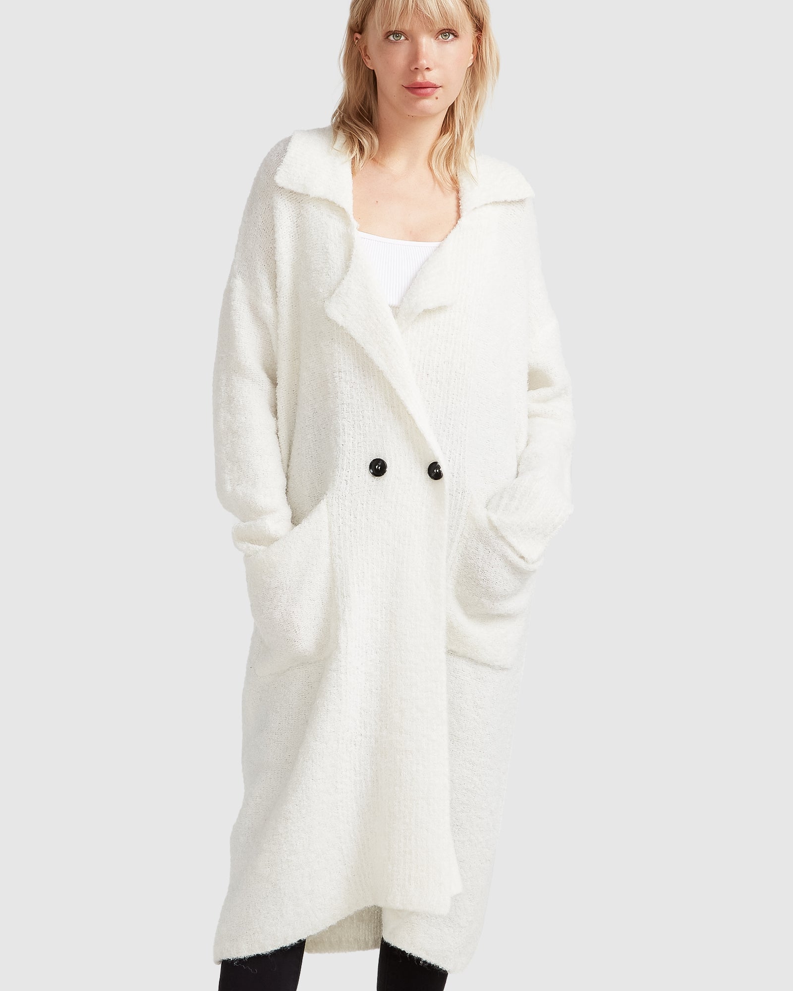 Belle & Bloom Born To Run Sustainable Sweater Coat