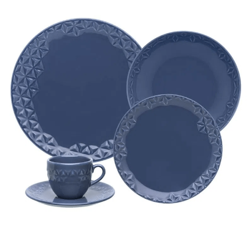 Oxford Mia Wave 20 Pieces Dinnerware Set Service for 4