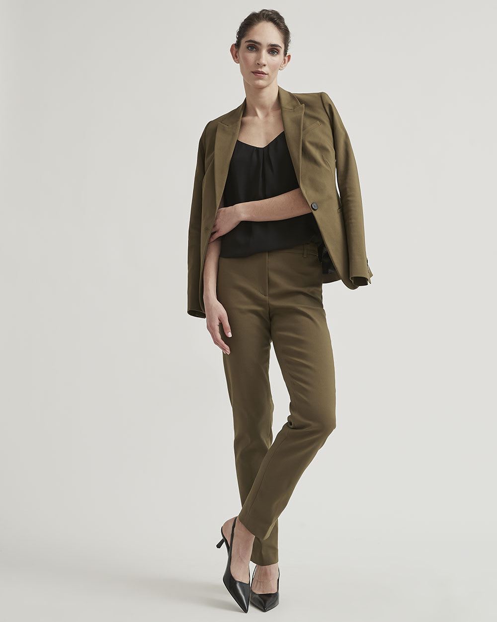 Silky Crepe Square-Neck Cami