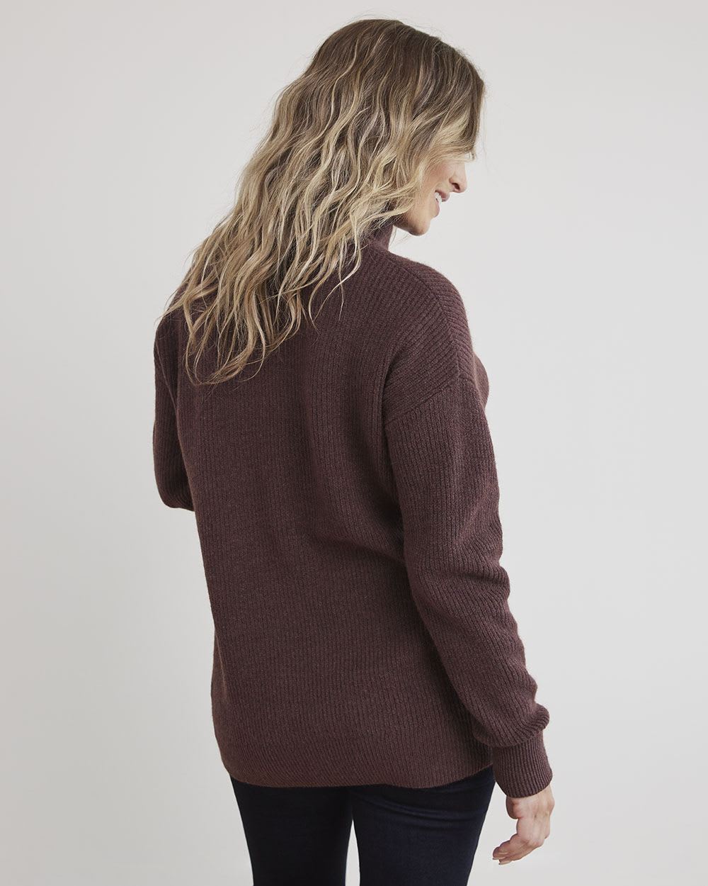 Relaxed-Fit Turtleneck Sweater - Thyme Maternity