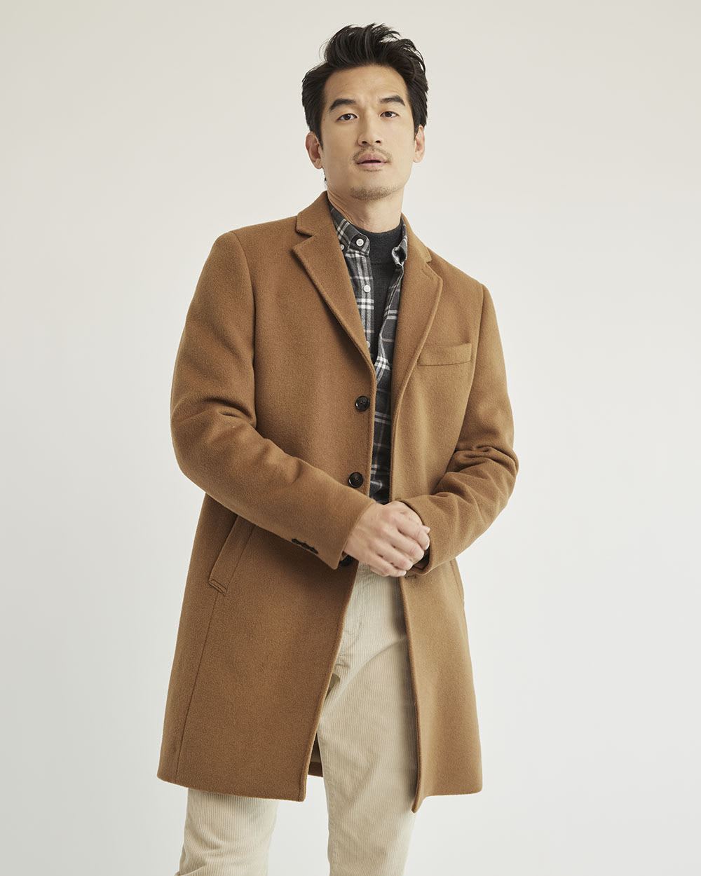Classic Wool Coat with Tailored Collar
