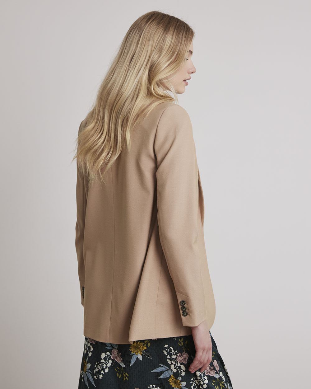 Loose Two-Tone Open Blazer