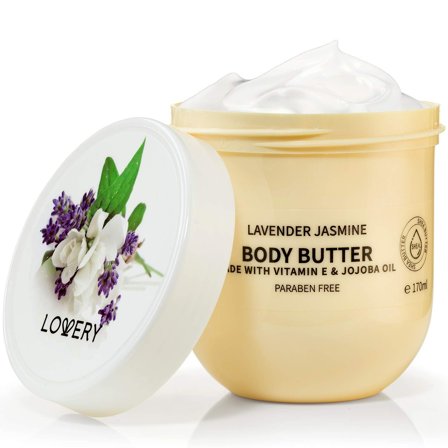 Lovery Lavender Jasmine Body Butter - Ultra Hydrating Shea Butter Cream