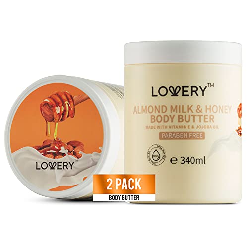 Lovery Almond Milk And Honey Whipped Body Butter - 2 Pack - 23 Ounces