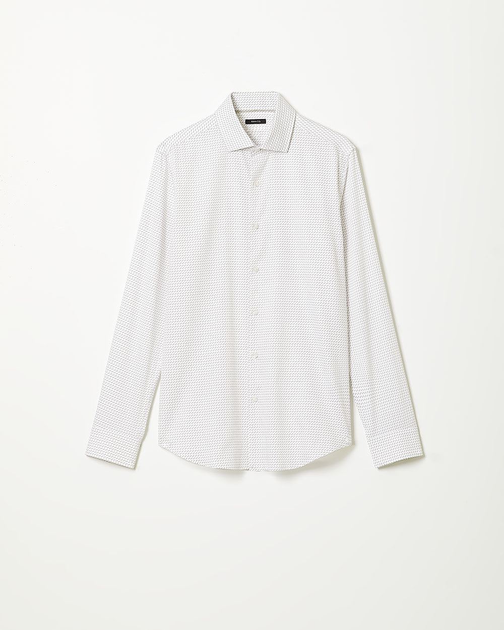 Slim Fit Micro Geo Print Dress Shirt