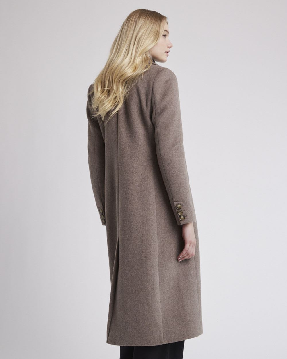 Long Double-Breasted Wool Coat