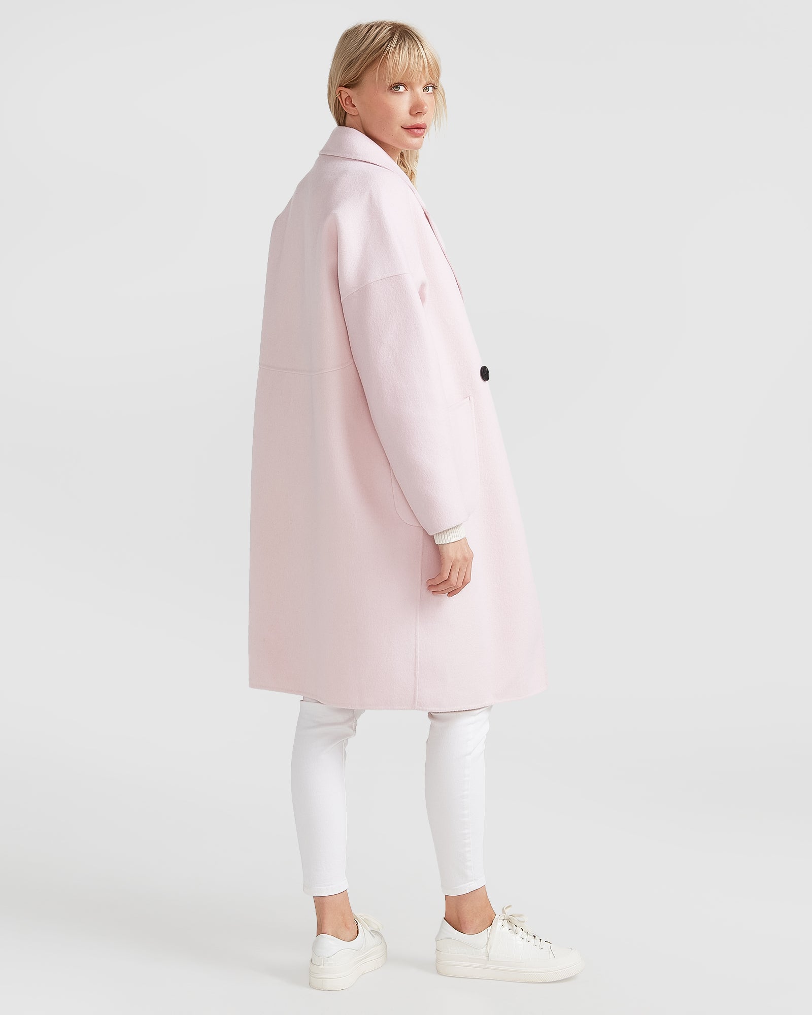 Belle & Bloom Publisher Double Breasted Wool Blend Coat