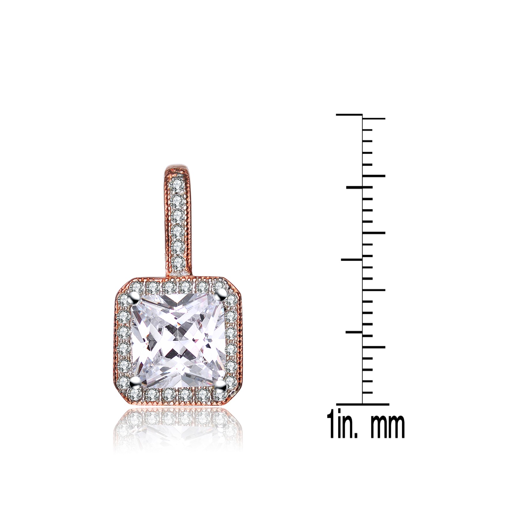 Genevive - CZ MORGANITE square E/WIRE EARRINGS