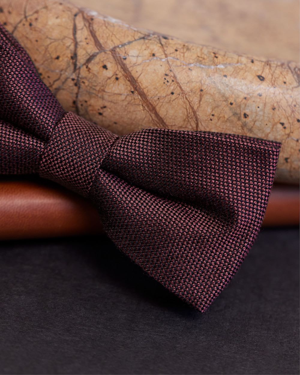 Solid Flannel Bow Tie