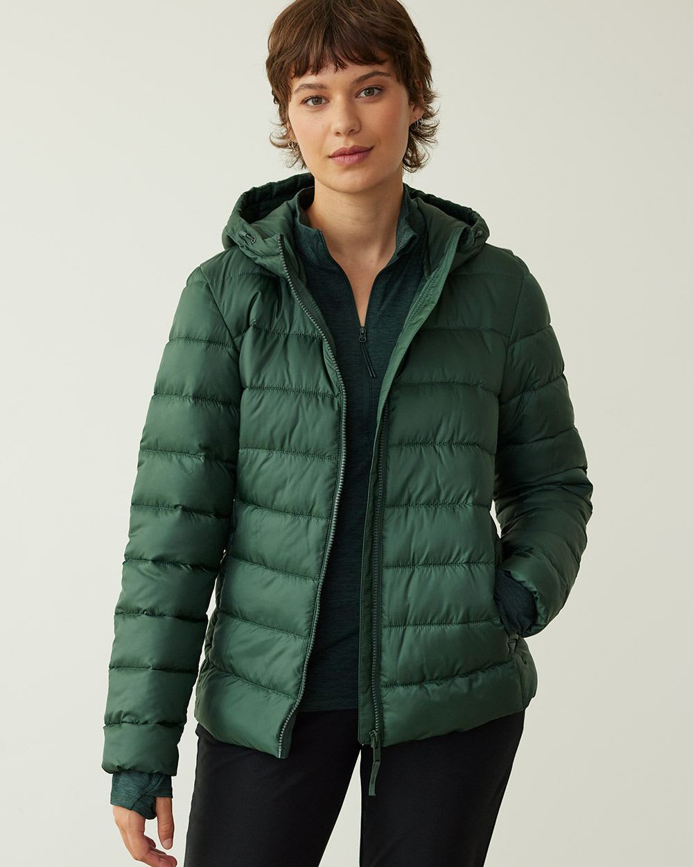 Short Quilted Packable Jacket