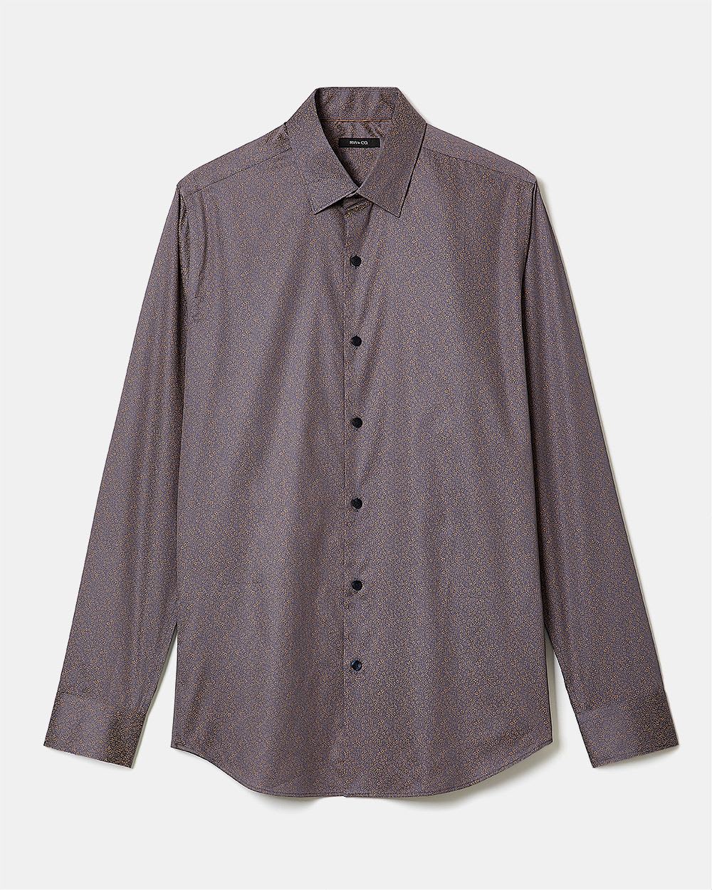 Slim-Fit Dress Shirt with Floral Pattern