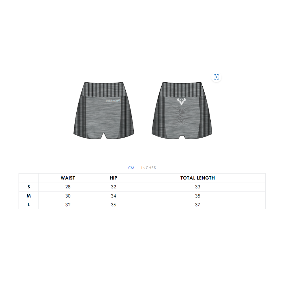 Twill Active - Fortel Recycled Ruched Booty Shorts - Petrol Marl