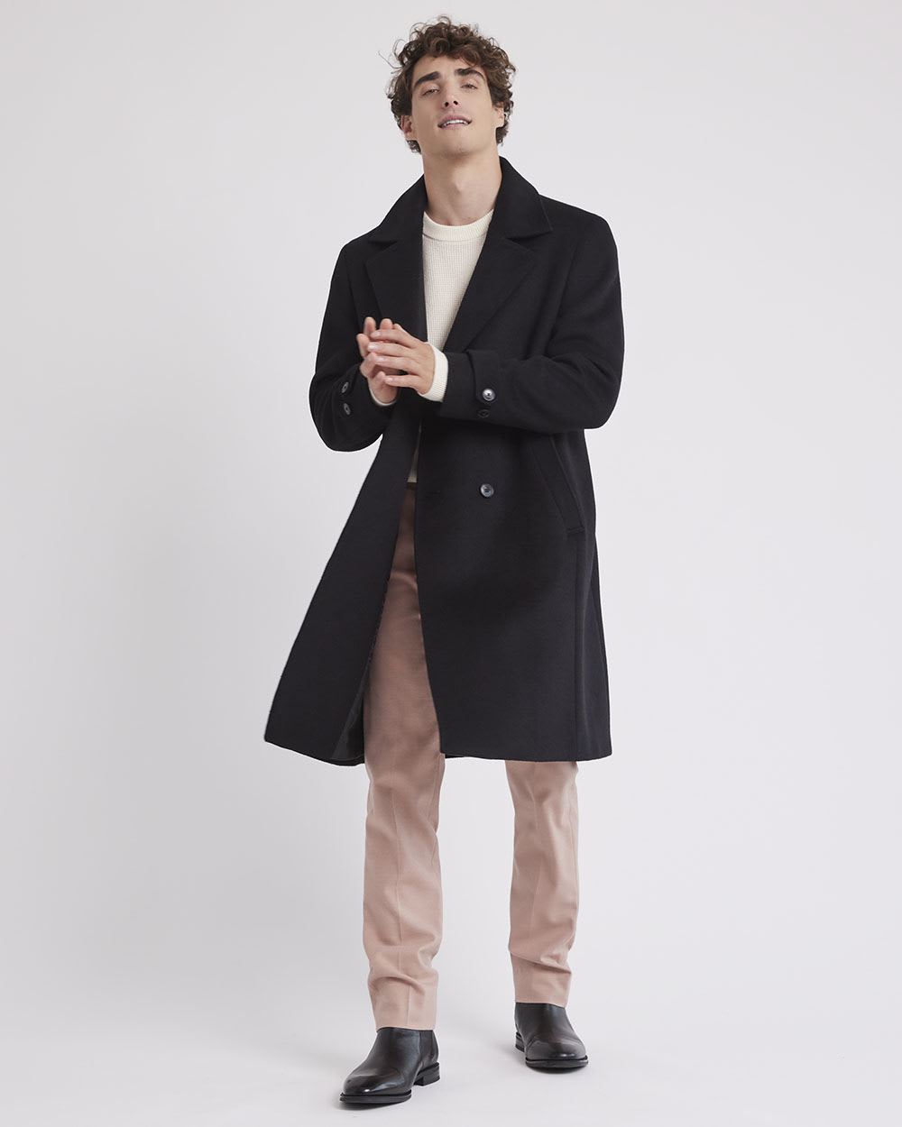 Classic Wool Coat with Tailored Collar