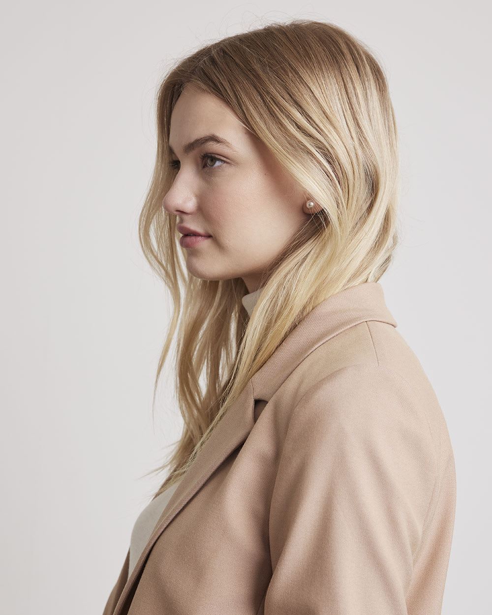 Loose Two-Tone Open Blazer