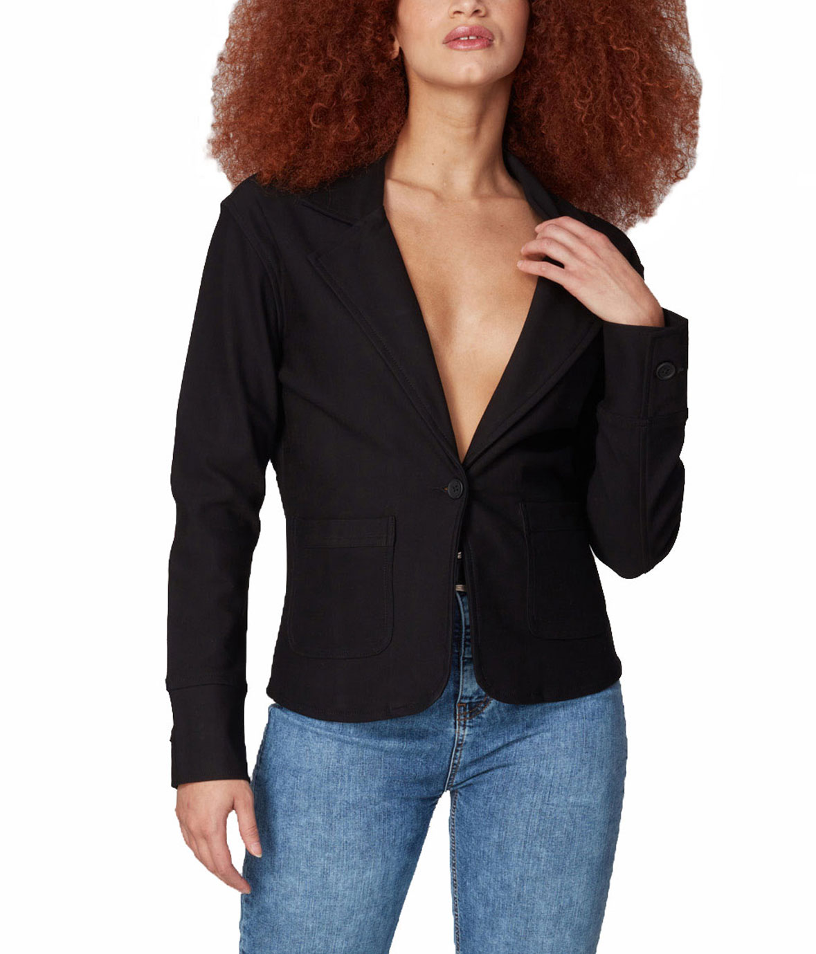 Lola Jeans Gia-JBLK Ponte Blazer