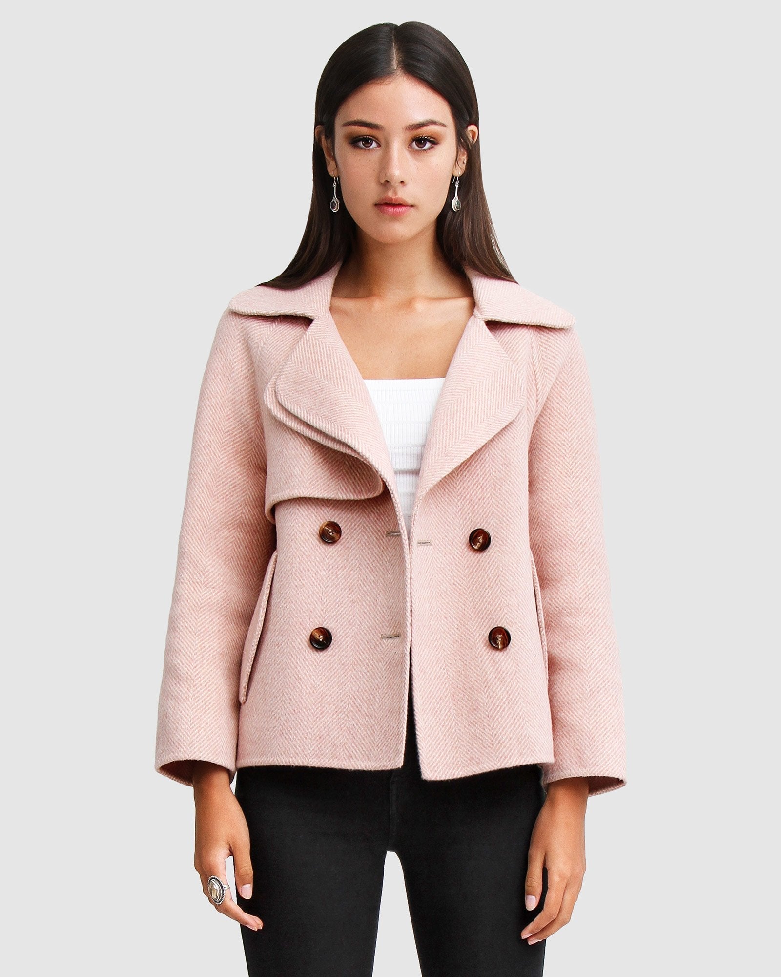 Belle & Bloom I'm Yours Wool Blend Peacoat