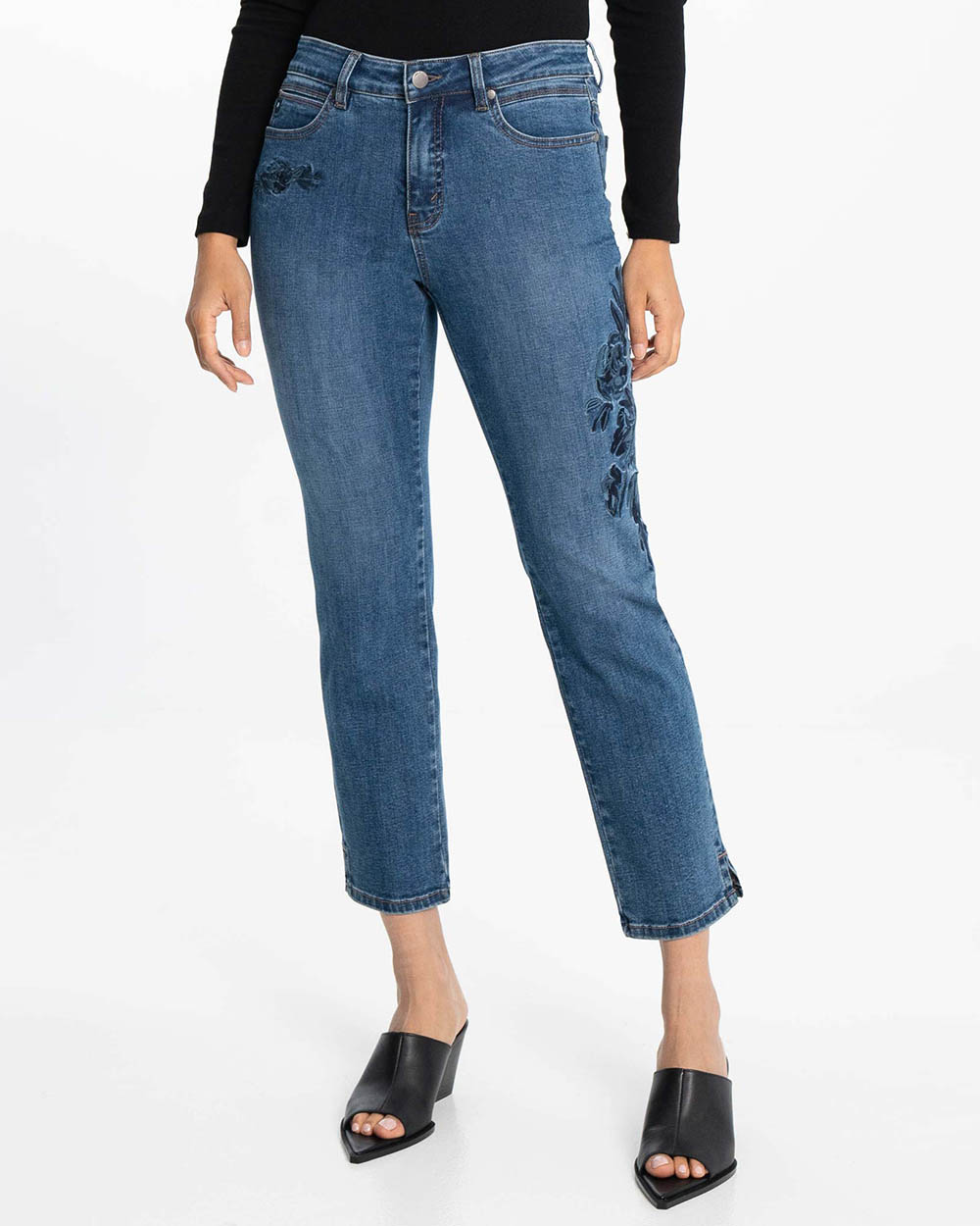 LOIS - Gigi Slim Embroidered Blue Jeans