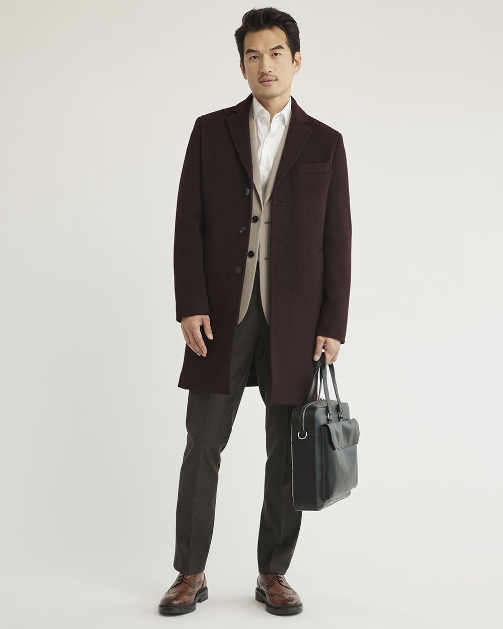 Classic Wool Coat with Tailored Collar
