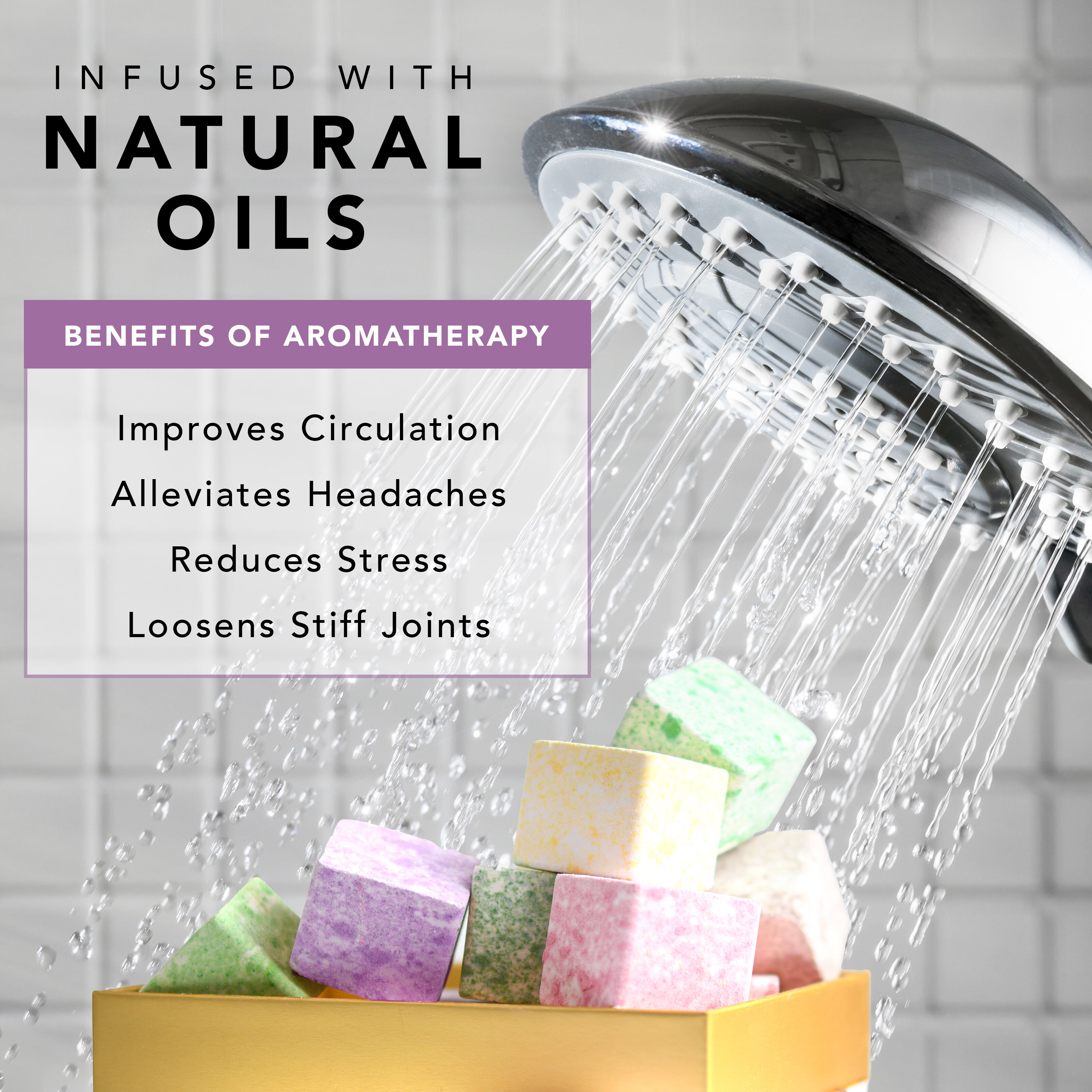 Lovery Aromatherapy Shower Steamers Gift Box, 12 Handmade Shower Bombs