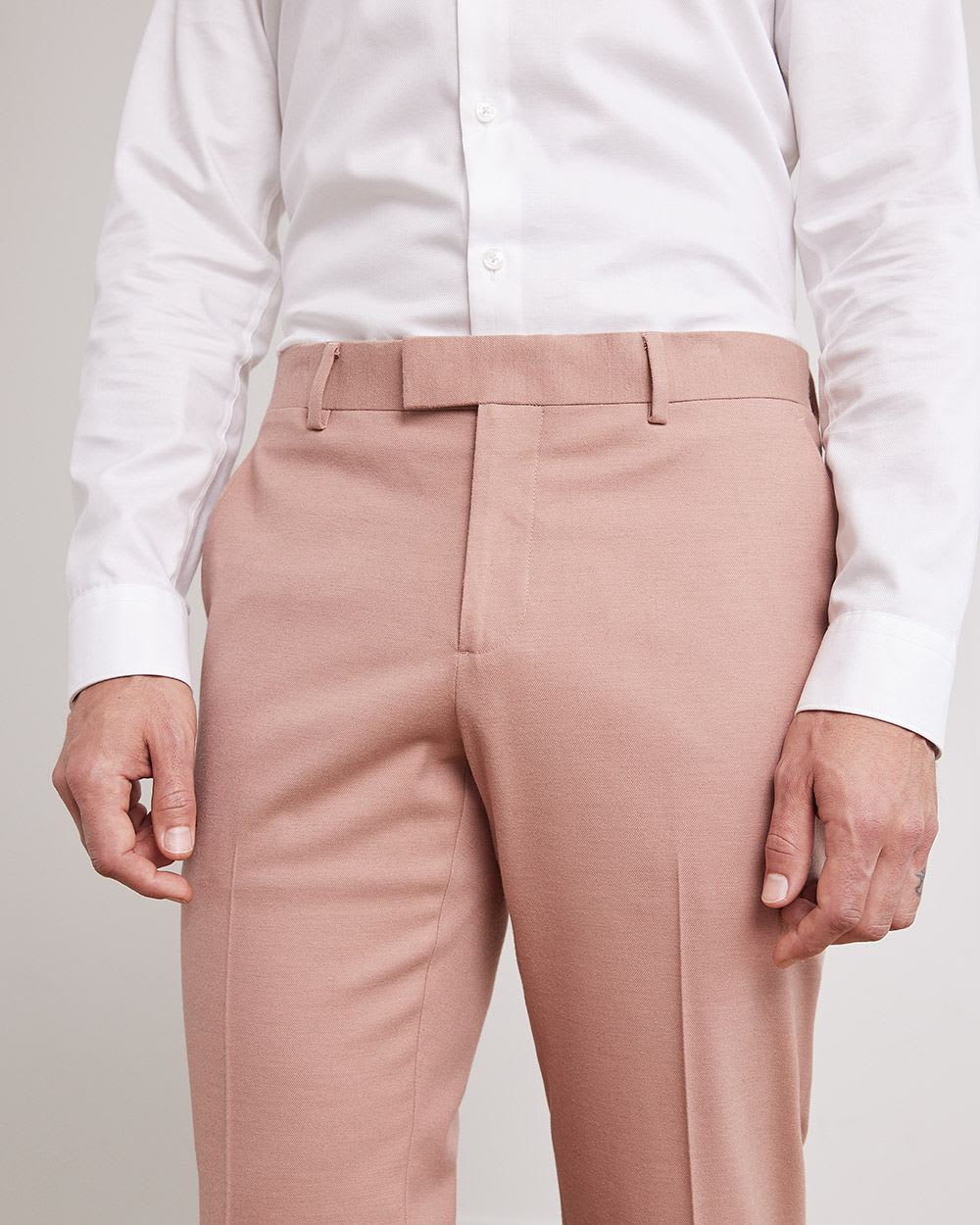 Slim-Fit Pink Suit Pant