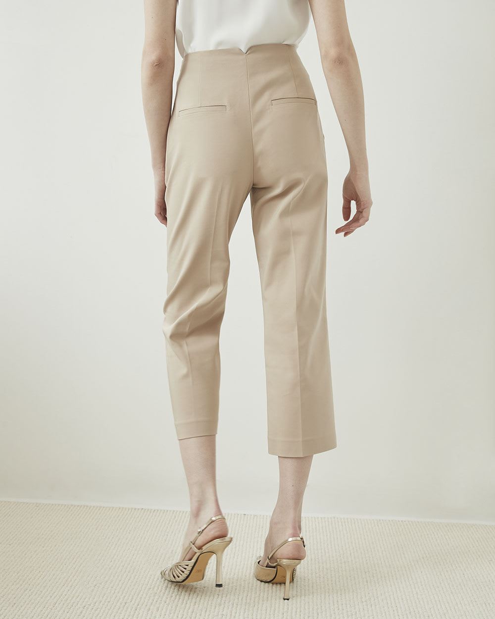 High-Rise Straight-Leg Crop Pant