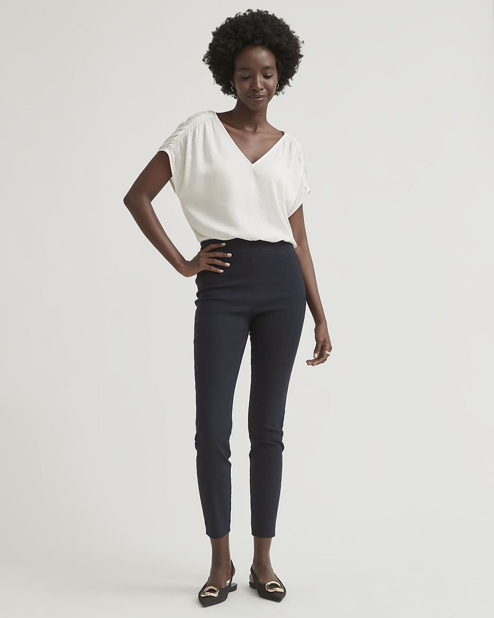 Solid High-Rise City Legging Pant