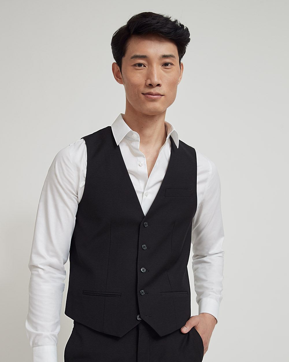 Wool-Blend Suiting Vest