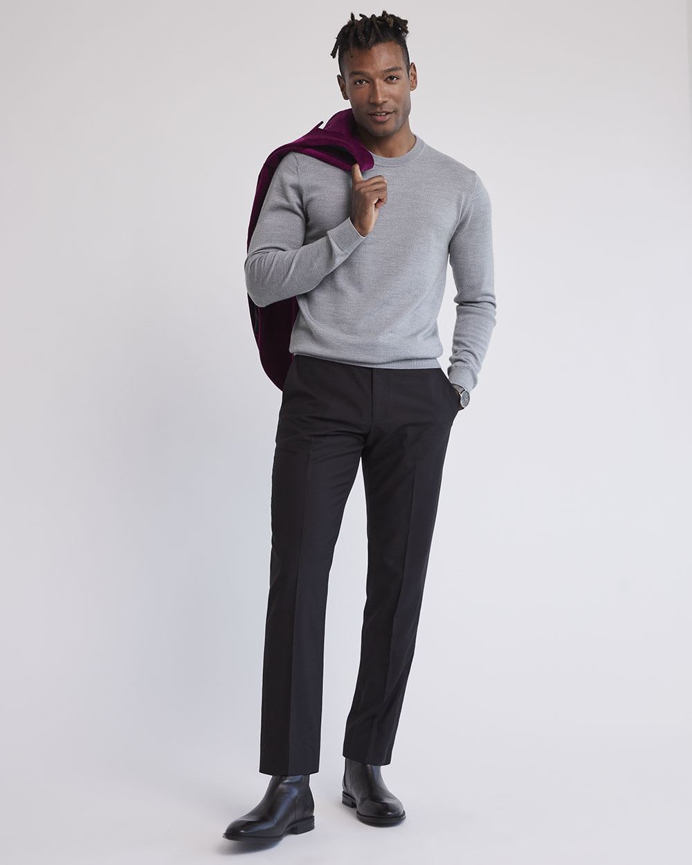 Merino-Wool Crew-Neck Sweater